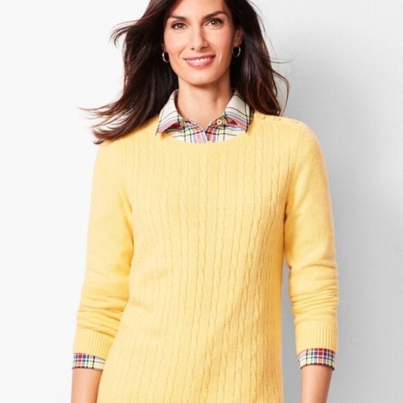 Talbots Classic Cotton Plaid Button Down Shirt Medium White Red Yellow Blue - Picture 2 of 11